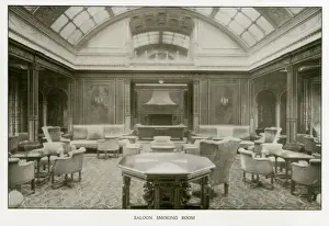 Luzurious Prints: The Cunard Liner RMS Mauretania - Saloon Smoking Room