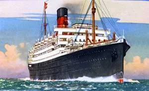 Images Dated 31st March 2017: Cunard ocean liner RMS Scythia