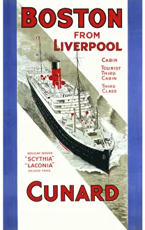 Ship Posters Collection: Cunard Poster