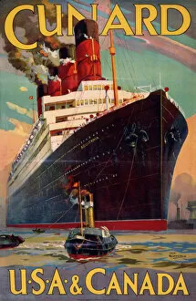 Aquitania Gallery: Cunard poster