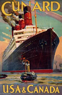 Aquitania Gallery: Cunard poster