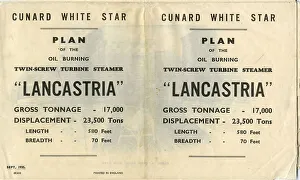 Screw Prints: Cunard White Star, Lancastria deck plan