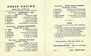 Cunard White Star, RMS Queen Mary, Horse Racing