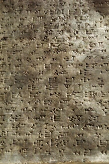Images Dated 1st April 2008: Cuneiforme writing. Description of king Adab-Nirari III (810