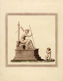 Cupid Gallery: Cupid supplicates Pallas to let him become a volunteer