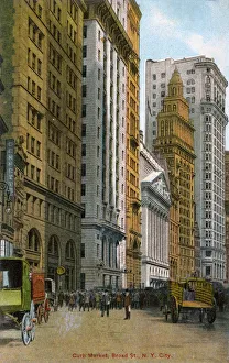 Amerian Collection: Curb Market, Broad Street, New York City, USA