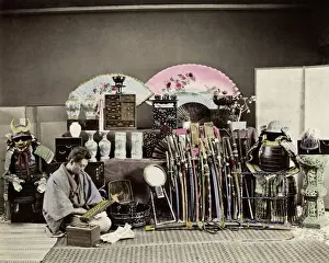 Fans Prints: Curio store, Japan