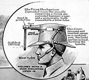Images Dated 30th March 2004: Curiosities and ingenuities from the Patent Office; Helmet w