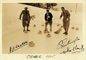 Post Card Collection: Curling at Crans Montana, Switzerland