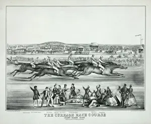 Curragh Prints: The Curragh race course, County Kildare Ireland