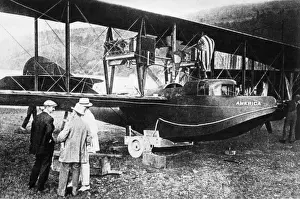 Olden Prints: Curtiss America Biplane Flying-Boat