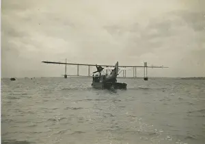 Towing Prints: Curtiss H12 Large America, 8681, aboard a towing lighter