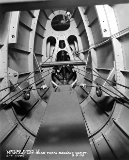 Fuselage Gallery: Curtiss Hawk 75 fuselage interior looking rear
