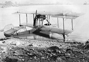 Coasts Collection: Curtiss Model F Biplane Flying-Boat Parked in the Water ?