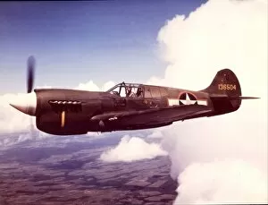 Curtiss P-40E -known as the Warhawk in the US and the K