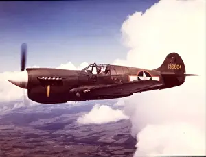 Curtiss Prints: Curtiss P-40E -known as the Warhawk in the US and the K