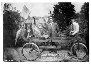 Glenn Prints: Curtiss Wind Wagon - Glenn Curtiss and Thomas Scott Baldwin