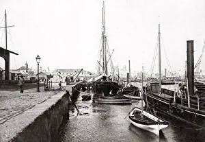 Customs Quay and ships, Cadiz, Spain, c. 1890