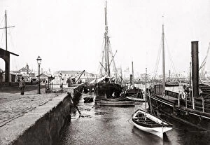 Cadiz Gallery: Customs Quay and ships, Cadiz, Spain, c.1890