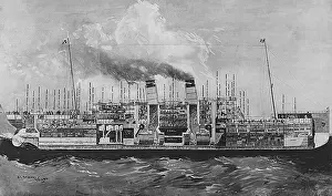 Diagrams Prints: Cut-away of the Empress of Ireland
