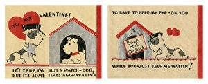 Images Dated 24th February 2012: Cute doggy Valentine card