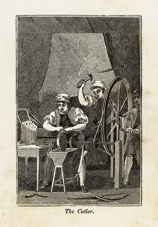 Spoon Prints: Cutlers making utensils in a workshop