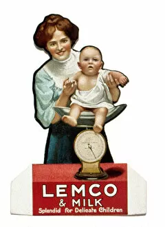 Images Dated 1st June 2017: Cutout advertisement for Lemco & Milk