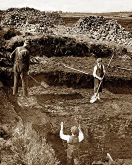 Peat Prints: Cutting peat in Ireland, Victorian period