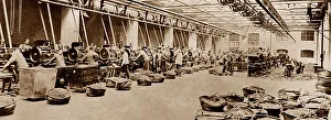 The cutting room, tobacco plantation, Virginia, USA