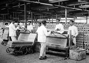 Lever Prints: Cutting soap into bars, Port Sunlight, early 1900s