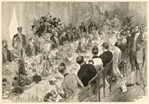 The cutting of the wedding cake