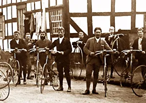 A Cycling Club in Ombersley, early 1900s