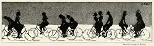 Cycling silhouette