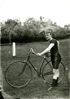 Cyclist at St Johns Cycling Club, Worcester Print Art Prints