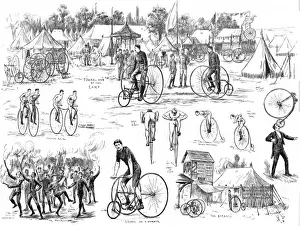 1884 Prints: The Cyclists Camp at Alexandra Park, London, 1884