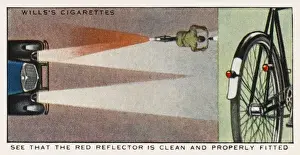 Reflector Prints: Cyclists Red Reflector