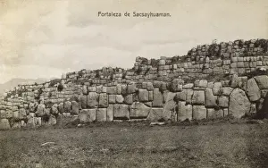 Stonework Prints: Cyclopean Wall - Sacsayhuaman Complex, Cuzco, Peru