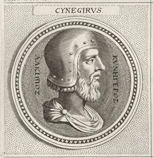 Nuremberg Prints: Cynaegirus, ancient Greek warrior, died at Marathon in 490 BC