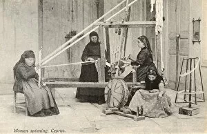 Spin Gallery: Cyprus - Women Spinning wool