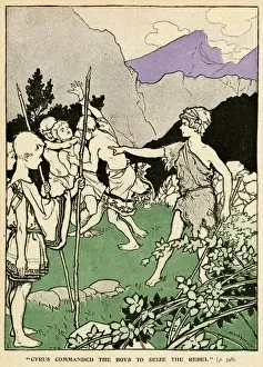 Rackham Prints: Cyrus commanding the boys to seize the rebel