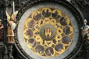 Manes Collection: Czech Republic. The Prague Astronomical Clock. The calendar