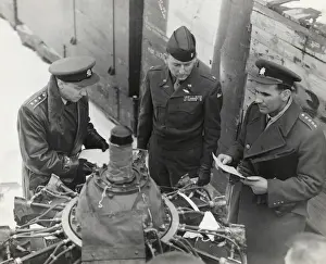 Erding Prints: Two Czechoslavakian Officers and a USAF Officer Inspect ?