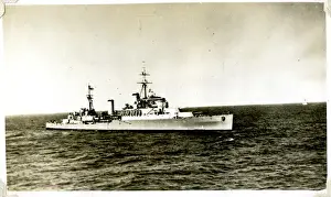 Warships Prints: D-Day off Normandy, France, HMS Nelson, WW2