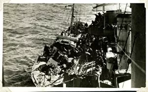 Images Dated 12th July 2016: D-Day scene at sea off Normandy, France, WW2