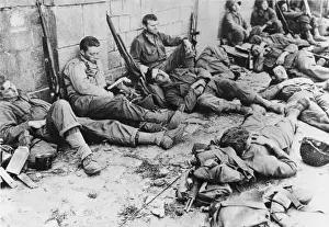 Neptune Prints: D-Day - US Troops resting following initial assault
