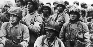 D-Day - US troops waiting for the moment of attack