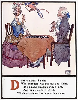 Limerick Prints: D was a dignified dame