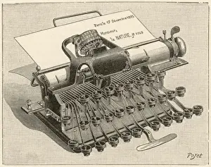 Typewriters Prints: Dactyle Typewriter / 1896