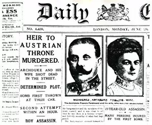 News Paper Gallery: Daily Chronicle, Archduke Franz Ferdinand and his wife