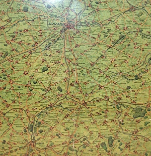 Images Dated 28th October 2017: Daily Mail coloured map of part of the Western Front